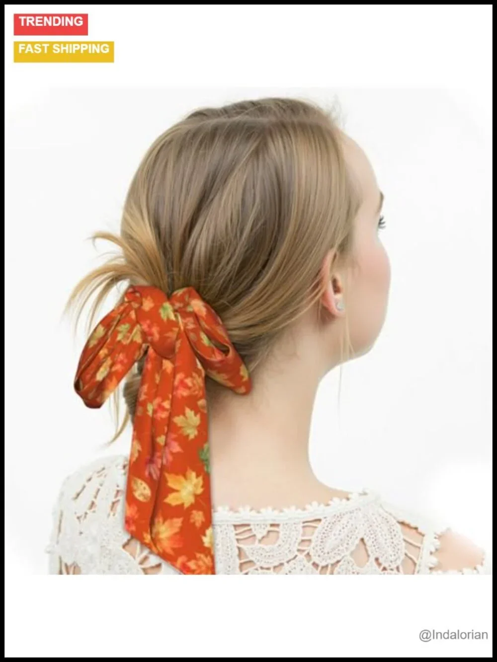 Long Skinny Scarf Silky Satin Hair Scarf Ponytail Headband Purse Bag Accessory